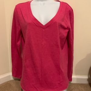 NWT Lemon Love Fuchsia Long Sleeve V-Neck